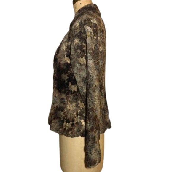 Vintage 90s lace crochet button up shirt top - Picture 16 of 16